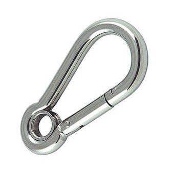 Karabijnhaak / carabiner 4x40mm - Met oog