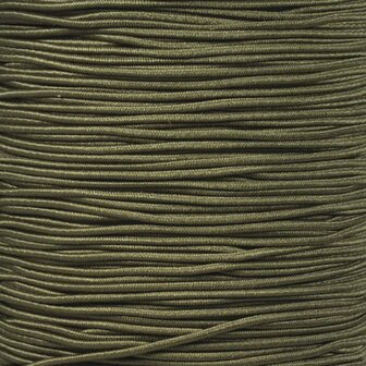 50 meter Elastisch Touw - 3mm - Army green - Op rol