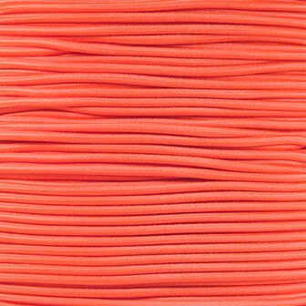 50 meter Elastisch Touw - 3mm - Neon oranje - Op rol