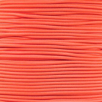 50 meter Elastisch Touw - 3mm - Neon oranje - Op rol