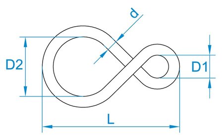 Gesloten S-haak - 26 x 2.2mm - Gegalvaniseerd - Per stuk