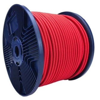 100 meter Elastisch Touw - 4 mm - Rood - elastiek op rol