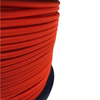 100 meter Elastisch Touw - 4 mm - Oranje - elastiek op rol