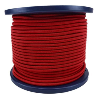 100 meter Elastisch Touw - 3 mm - Bordeaux rood - elastiek op rol