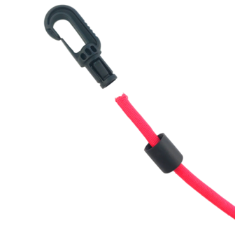 Kunststof musketon haak - Schroefklem - 8mm - Zwart