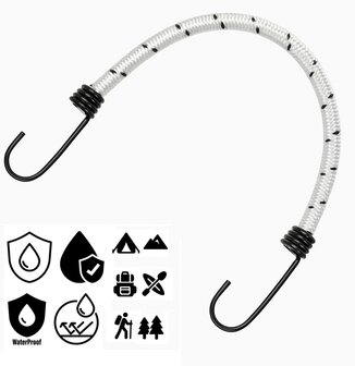 Snelbinder op maat &ndash; met haken - voor outdoor en watersport