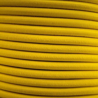 4 mm Elastisch Touw &ndash; Geel &ndash; 50 Meter op Rol