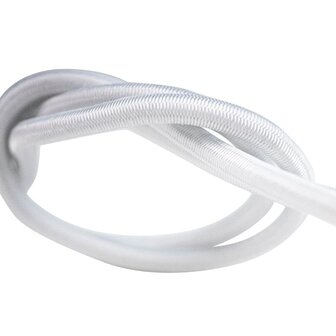 4 mm Elastisch Touw &ndash; Wit &ndash; 100 Meter op Rol