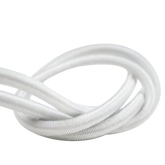 4 mm Elastisch Touw &ndash; Wit &ndash; Per Meter