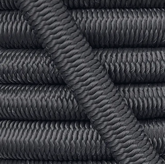 Elastisch Touw - 12mm - zwart - Per meter