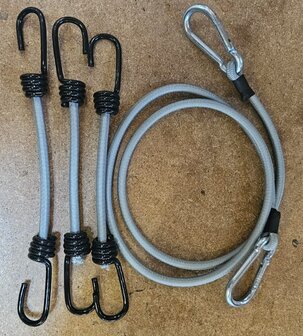 Snelbinder op maat  - metalen uiteinde met oog