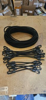 Snelbinder op maat  - metalen uiteinde met oog