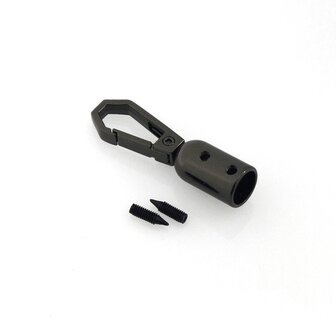 Metalen haak voor 8mm Elastiek - Gun metal