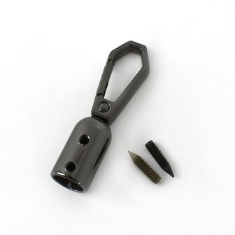 Metalen haak voor 8mm Elastiek - Gun metal