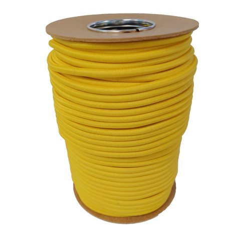 100 meter Elastisch Touw - Geel - 8mm - elastiek op rol