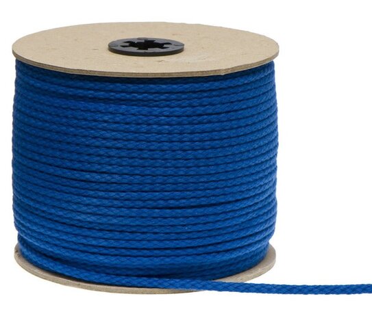 50 meter Elastisch Touw - 3mm - Blauw - Op rol