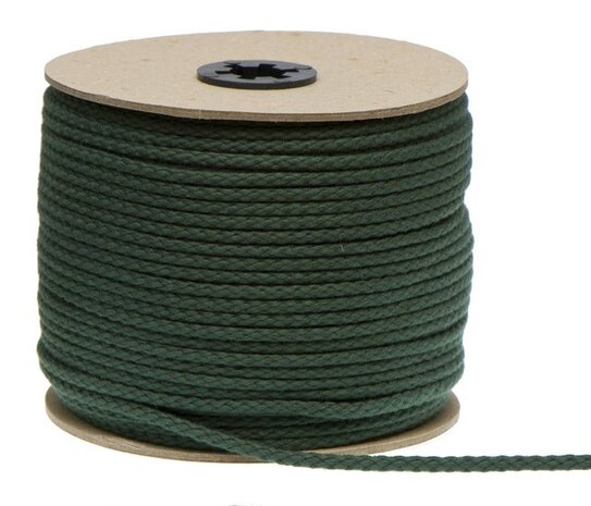 50 meter Elastisch Touw - 3mm - Army green - Op rol