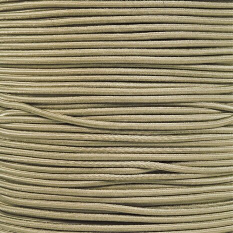 50 meter Elastisch Touw - 3mm - Zandkleur - Op rol