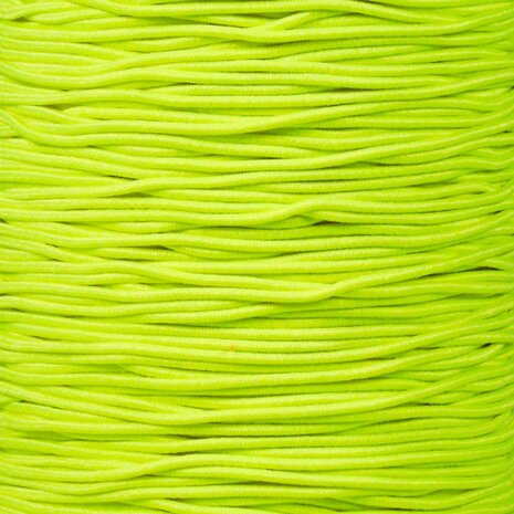 50 meter Elastisch Touw - 3mm - Neon geel - Op rol