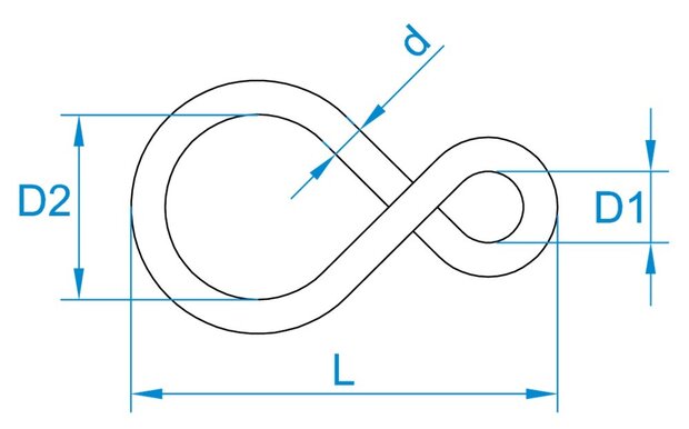 Gesloten S-haak - 26 x 2.2mm - Gegalvaniseerd - Per stuk