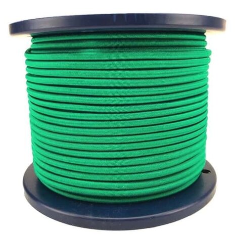 100 meter Elastisch Touw - 4 mm - Groen - elastiek op rol