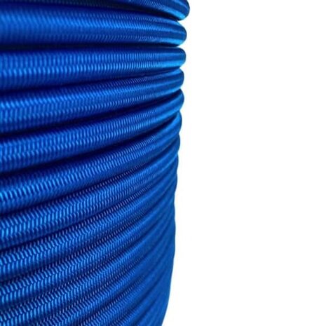 100 meter Elastisch Touw - 4 mm - Blauw - elastiek op rol