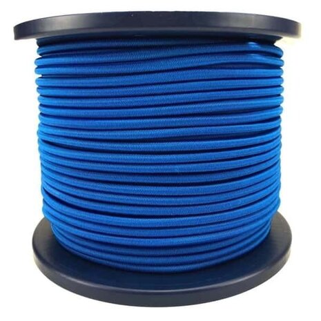 100 meter Elastisch Touw - 3 mm - Blauw - elastiek op rol