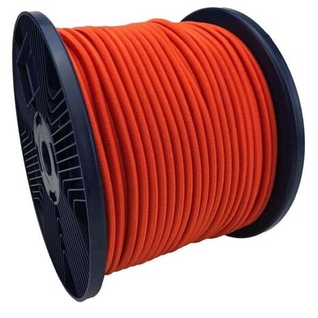 100 meter Elastisch Touw - 3 mm - Oranje - elastiek op rol