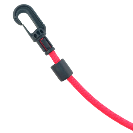 Kunststof musketon haak - Schroefklem - 8mm - Zwart