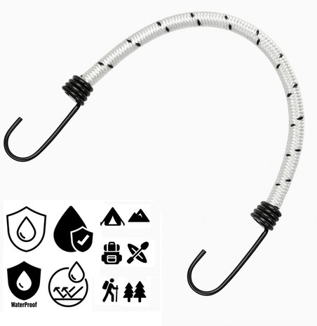 Snelbinder op maat – met haken - voor outdoor en watersport