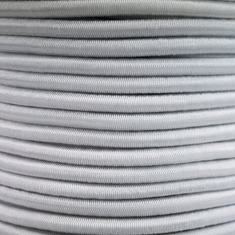 4 mm Elastisch Touw – Wit – 100 Meter op Rol