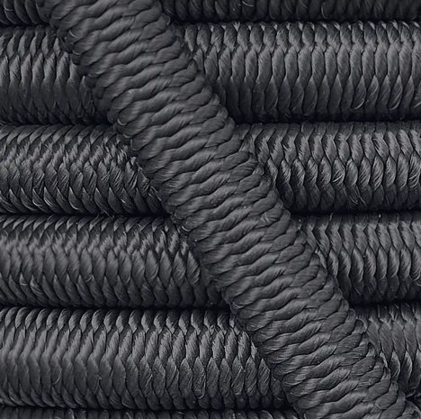 Elastisch Touw - 12mm - zwart - Per meter