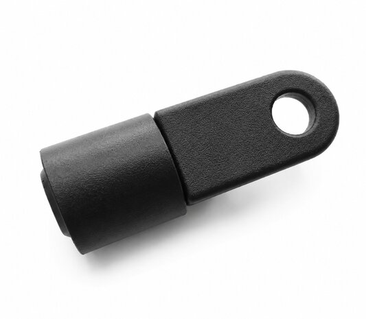Kunststof bevestigingsoog - 6mm - Zwart - voor elastiek