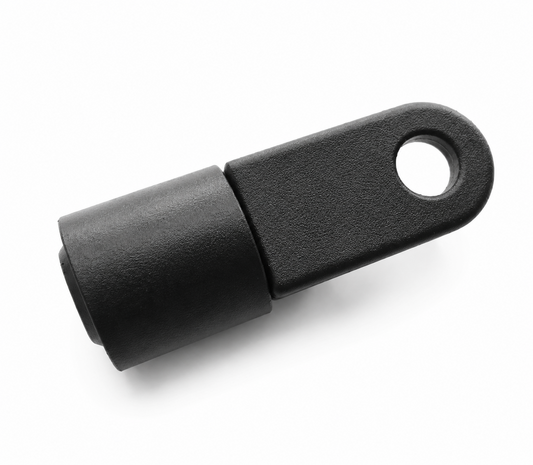 Kunststof bevestigingsoog - 6mm - Zwart - voor elastiek