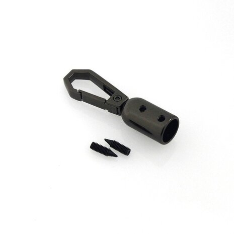 Metalen haak voor 8mm Elastiek - Gun metal