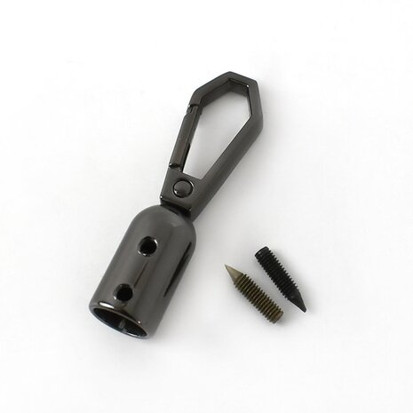 Metalen haak voor 8mm Elastiek - Gun metal
