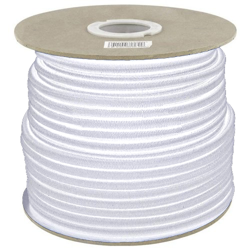 Email Hiel Pa 8mm elastisch touw wit - Rol 100 meter - elastiek-online