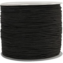 Elastisch Touw – 2 mm – Zwart – Per Meter