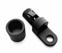 Kunststof bevestigingsoog - 6mm - Zwart - voor elastiek