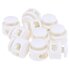 Bevestigingsclip met veer - Dubbel gat - 12mm rond - Wit