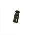 Bevestigingsclip met veer - Dubbel gat - 2x 4mm - Zwart